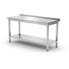 Nástěnný stůl s policí – přišroubovaný, hloubka 600 mm, HENDI, Kitchen Line, 1200x600x(H)850mm