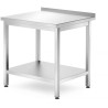 Nástěnný stůl s policí – přišroubovaný, hloubka 700 mm, HENDI, Profi Line, 800x700x(H)850mm