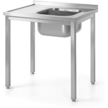 Dřezový stůl – svařovaný, hloubka 600 mm, HENDI, Kitchen Line, 1000x600x(H)850mm