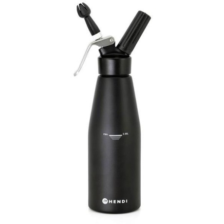 Šlehačková láhev, HENDI, Kitchen Line, 0,95L, Černá, ⌀95x(H)320mm