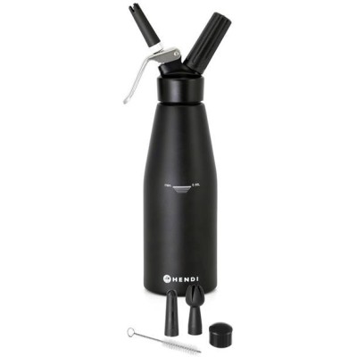 Šlehačková láhev, HENDI, Kitchen Line, 0,95L, Černá, ⌀95x(H)320mm