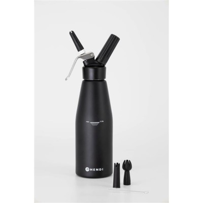 Šlehačková láhev, HENDI, Kitchen Line, 0,95L, Černá, ⌀95x(H)320mm