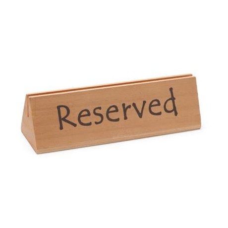 Cedule na stůl Reserved, HENDI, "reserved", 152x44x(H)44mm