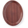 Tác servírovací laminovaný, protiskluzový, oválný, AmerBox, Mahagon, 200x265mm