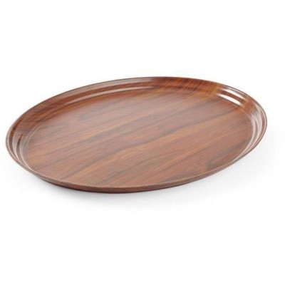 Tác servírovací laminovaný, protiskluzový, oválný, AmerBox, Mahagon, 290x210mm