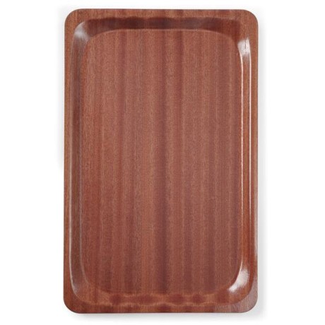 Tác servírovací laminovaný, protiskluzový, obdélníkový, HENDI, GN 1/1, Mahagon, 325x530mm