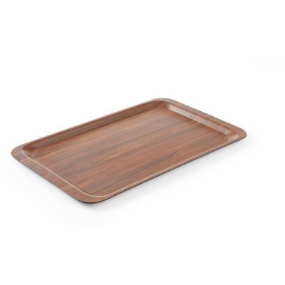 Servírovací podnos, obdélníkový, protiskluzový, laminovaný, AmerBox, GN 1/1, Mahagon, 325x530mm