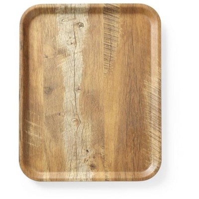 Tác servírovacís melaminovým laminátem se vzorem dřeva, HENDI, Dřevo, 330x430mm