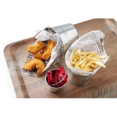Tác servírovacís melaminovým laminátem se vzorem dřeva, AmerBox, Dřevo, 370x530mm