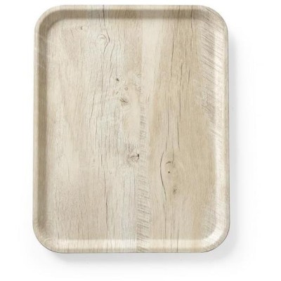 Tác servírovacís melaminovým laminátem se vzorem dřeva, HENDI, Světlé dřevo, 330x430mm