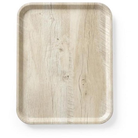 Tác servírovacís melaminovým laminátem se vzorem dřeva, HENDI, Světlé dřevo, 330x430mm