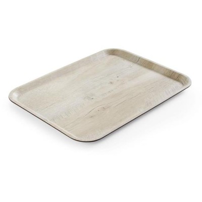 Tác servírovacís melaminovým laminátem se vzorem dřeva, AmerBox, Světlé dřevo, 330x430mm