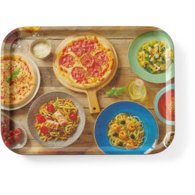 Servírovací podnos, protiskluzový, obdélný, s potiskem, HENDI, tasty pizza & pasta, 330x430mm