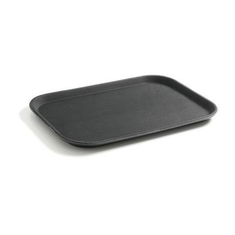 Tác servírovací z polypropylenu, protiskluzový, obdélníkový, černý, HENDI, GN 1/1, 530x325mm