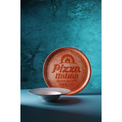 Pizza talíř Kolekce receptů Brick Red, HENDI, Červená, ⌀330mm