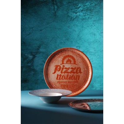 Pizza talíř Kolekce receptů Brick Red, HENDI, Červená, ⌀330mm