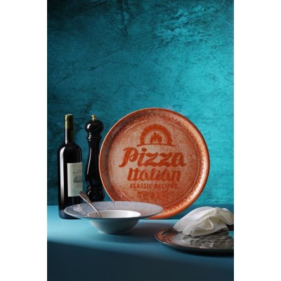 Pizza talíř Kolekce receptů Brick Red, HENDI, Červená, ⌀330mm