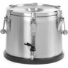Izolovaný přenosný kontejner – se závitníkem, HENDI, Profi Line, 15L, Stříbrná, ⌀330x(H)280mm