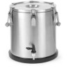 Izolovaný přenosný kontejner – se závitníkem, HENDI, Profi Line, 20L, Stříbrná, ⌀330x(H)360mm