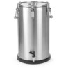 Izolovaný přenosný kontejner – se závitníkem, HENDI, Profi Line, 35L, Stříbrná, ⌀330x(H)570mm