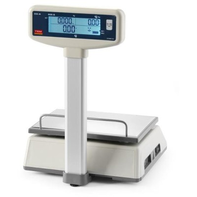 Obchodní váha LCD s ramenem a certifikací, řada EGE, 15 kg, TEM, 325x377x(H)394mm