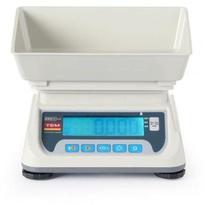 Kuchyňská váha LCD s certifikací, řada ECO+, TEM, 255x264x(H)189mm