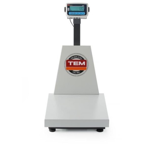 Plošinová váha LCD se sloupcem a legalizací, řada EKO+, 300 kg, TEM, 500x700x(H)940mm