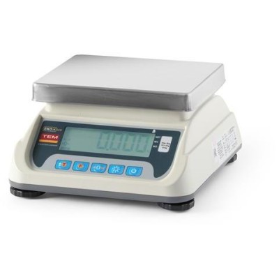 Obchodní váha s LCD displejem s portem RS232 a legalizací, řada ECO+, TEM, 255x264x(H)189mm