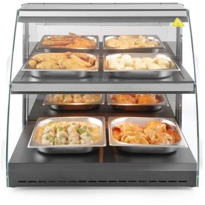 Vitrína ohřívací nastavitelná – křemíková, HENDI, 2 patra, 230V/560W, 650x485x(H)630mm