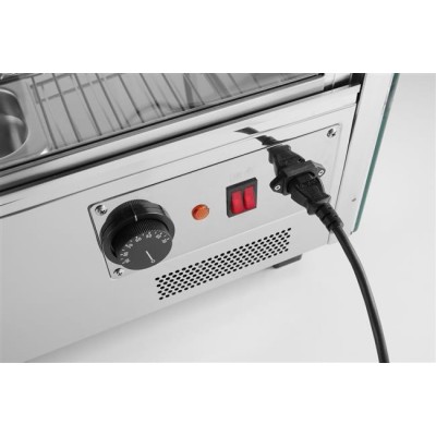 Vyhřívaný pultový displej, HENDI, 120 litrů, 230V/1100W, 685x575x(H)680mm