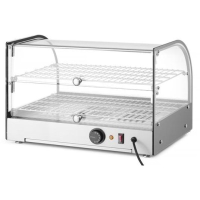 Vitrína ohřívací nastavitelná, HENDI, dvě patra, Černá, 220-240V/800W, 554x376x(H)376mm