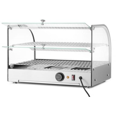 Vitrína ohřívací nastavitelná, HENDI, dvě patra, Černá, 220-240V/800W, 554x376x(H)376mm