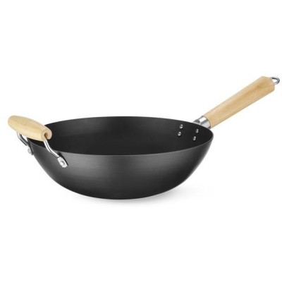 Wok s dřevěnou rukojetí, HENDI, ⌀324x565mm