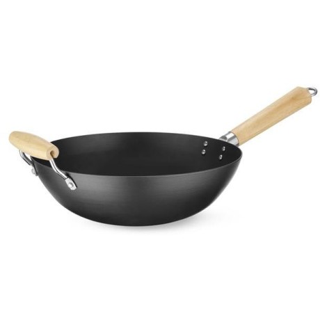 Wok s dřevěnou rukojetí, HENDI, ⌀324x565mm