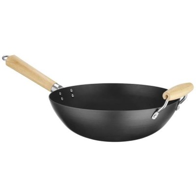 Wok s dřevěnou rukojetí, HENDI, ⌀324x565mm