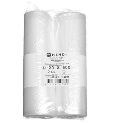 Reliéfní role vakuových sáčků pro skladování potravin, HENDI, komplet 2 rolí, 2 ks, 6000x200mm
