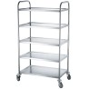 Servírovací vozík s 5 policemi, HENDI, 905x585x(H)1545mm