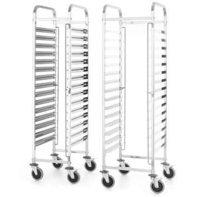 Čistící vozík 15x, HENDI, Kitchen Line, GN 1/1, Stříbrná, 380x550x(H)1705mm