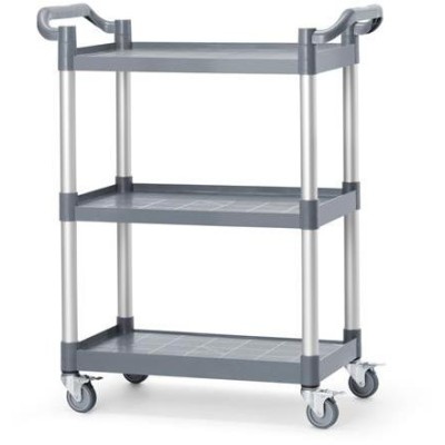 Vozík servírovací se 3 policemi z polypropylenu, malý, AmerBox, 800x420x(H)945mm