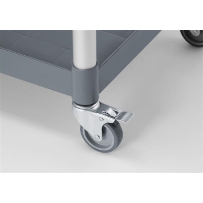Servírovací vozík se 3 policemi s bočním panelem, velký, AmerBox, 1010x500x(H)960mm