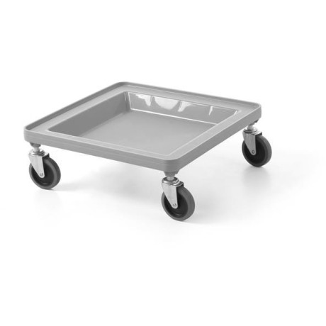 Vozík na univerzální koše 500×500 mm, AmerBox, šedý, Světle šedá, 500x500x(H)180mm