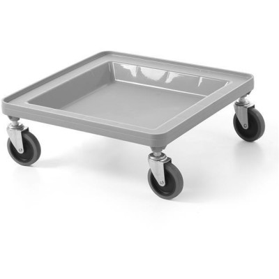 Vozík pro univerzální nosiče 500×500 mm, AmerBox, šedý, Světle šedá, 500x500x(H)180mm