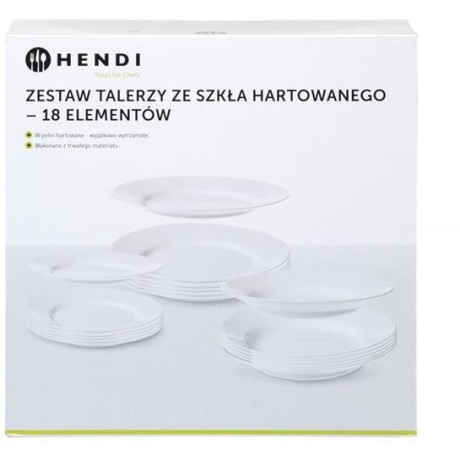 Sada opálových disků - 18 prvků, HENDI, 18 ks, ⌀mm