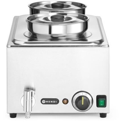 Sada: Bain-marie HENDI Ranger + 2x 4L nádoba s víkem, HENDI, 8L, 220-240V/1000W, 604x332x(H)315mm
