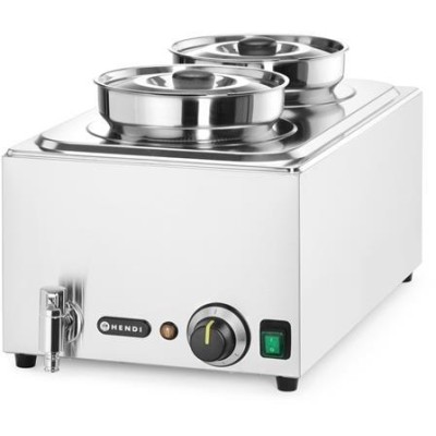Sada: Bain-marie HENDI Ranger + 2x 4L nádoba s víkem, HENDI, 8L, 220-240V/1000W, 604x332x(H)315mm