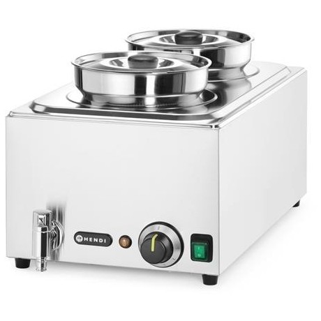 Sada: Bain-marie HENDI Ranger + 2x 4L nádoba s víkem, HENDI, 8L, 220-240V/1000W, 604x332x(H)315mm