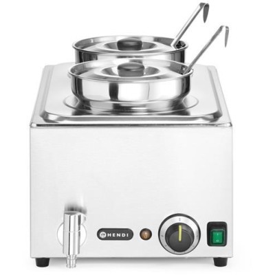 Sada: Bain-marie HENDI Ranger + 2x 4L nádoba s víkem, HENDI, 8L, 220-240V/1000W, 604x332x(H)315mm