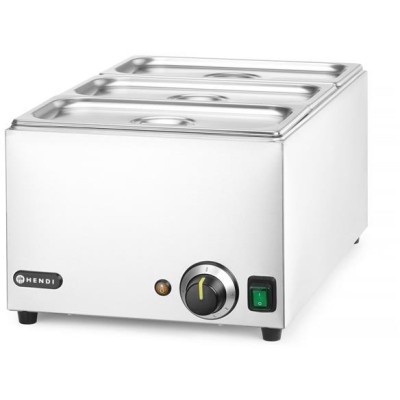 Sada Bain-marie HENDI RANGER + 3x GN 1/3 s víkem, HENDI, GN 1/1, 230V/1000W, 590x332x(H)242mm