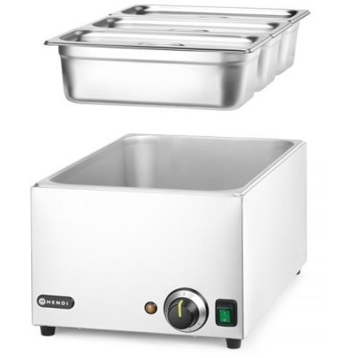 Sada Bain-marie HENDI RANGER + 3x GN 1/3 s víkem, HENDI, GN 1/1, 230V/1000W, 590x332x(H)242mm