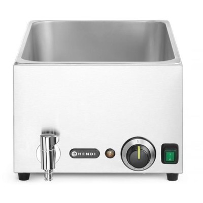 Sada Ranger: Bain-marie s vypouštěcím kohoutkem + 3x GN 1/3 s víkem, HENDI, GN 1/1, 230V/1000W, 605x332x(H)242mm
